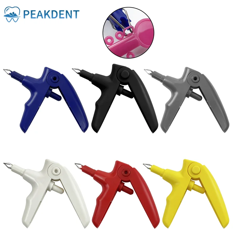 Pistola de ligadura de ortodoncia Dental, ligaduras de Color multicolor, herramientas de odontología de alta resistencia para aparatos dentales, herramientas de odontología