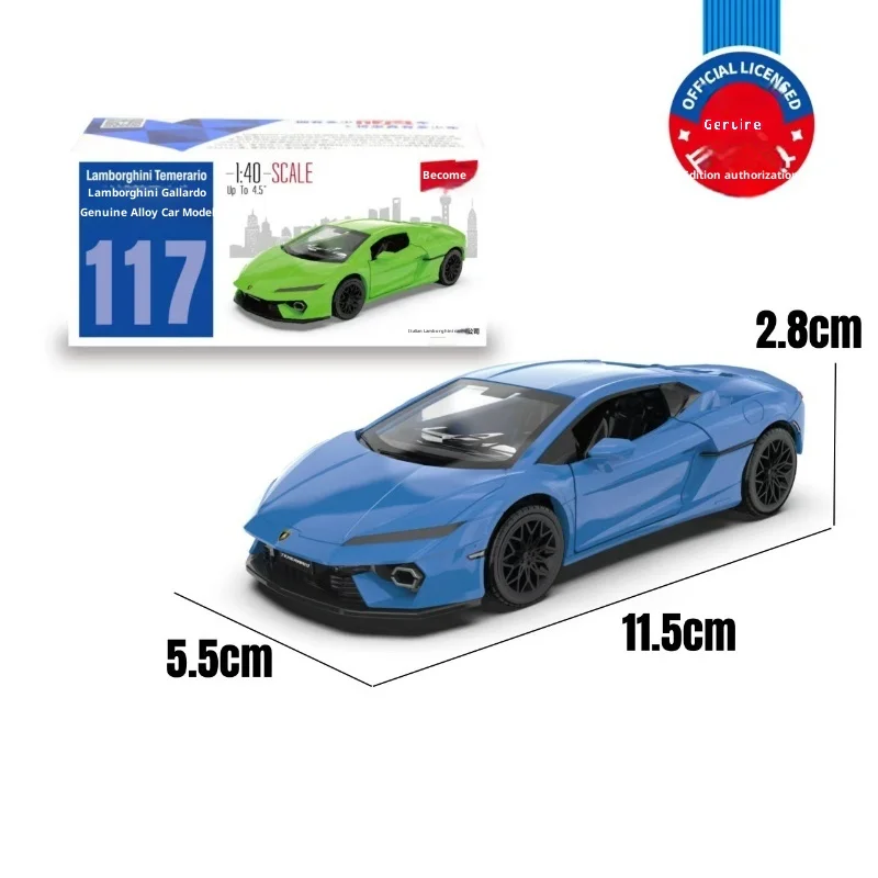 Simulación 1:40 Lambor Huracán Super coche modelo de aleación vehículo de juguete para niños regalo tirar hacia atrás sonido luz Metal miniatura Voiture