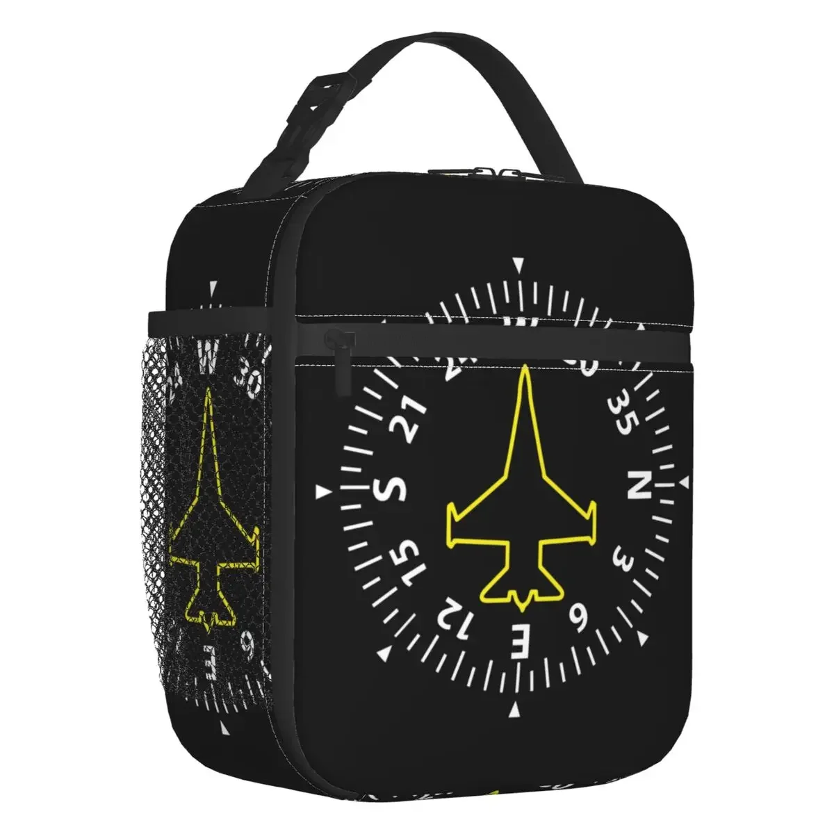 Born To Fly Captain Stripes Flight Pilot Lunch Boxes Multifunction Aviation Airplane Cooler Thermal Food Insulated Lunch Bag
