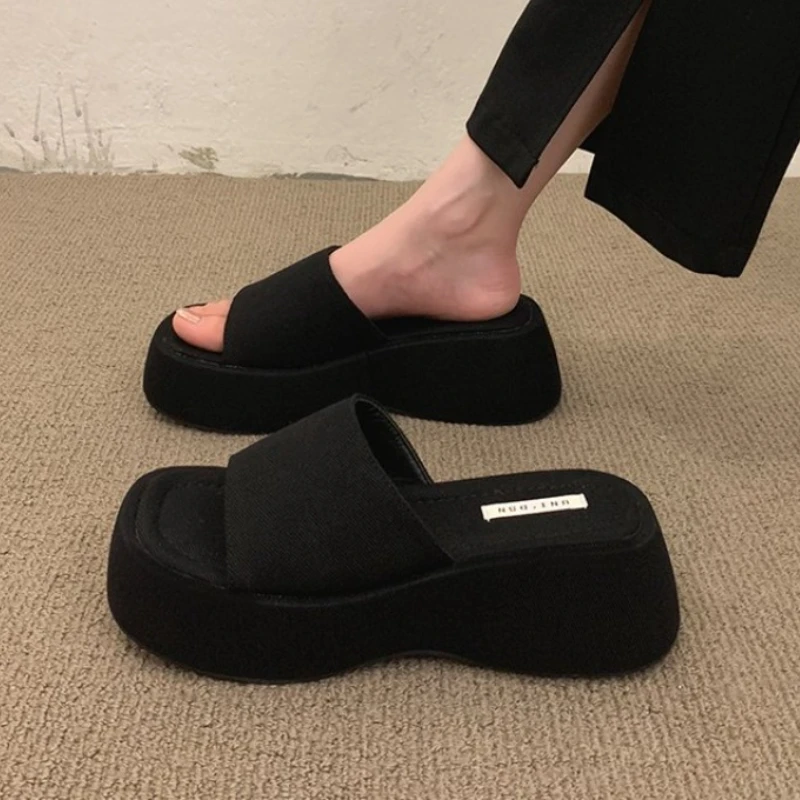 

Women Flats Platform Slippers Casual Sandals Summer New Shoes 2025 Fashion Slingback Woman Flip Flops Beach Trend Slides Zapatos