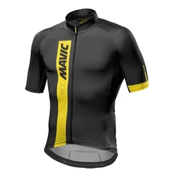 MAVIC Summer Men's Cycling Shirt New Road Bicycle Breathable Cycling Short Sleeve Team Cycling Resistant Cycling Jersey