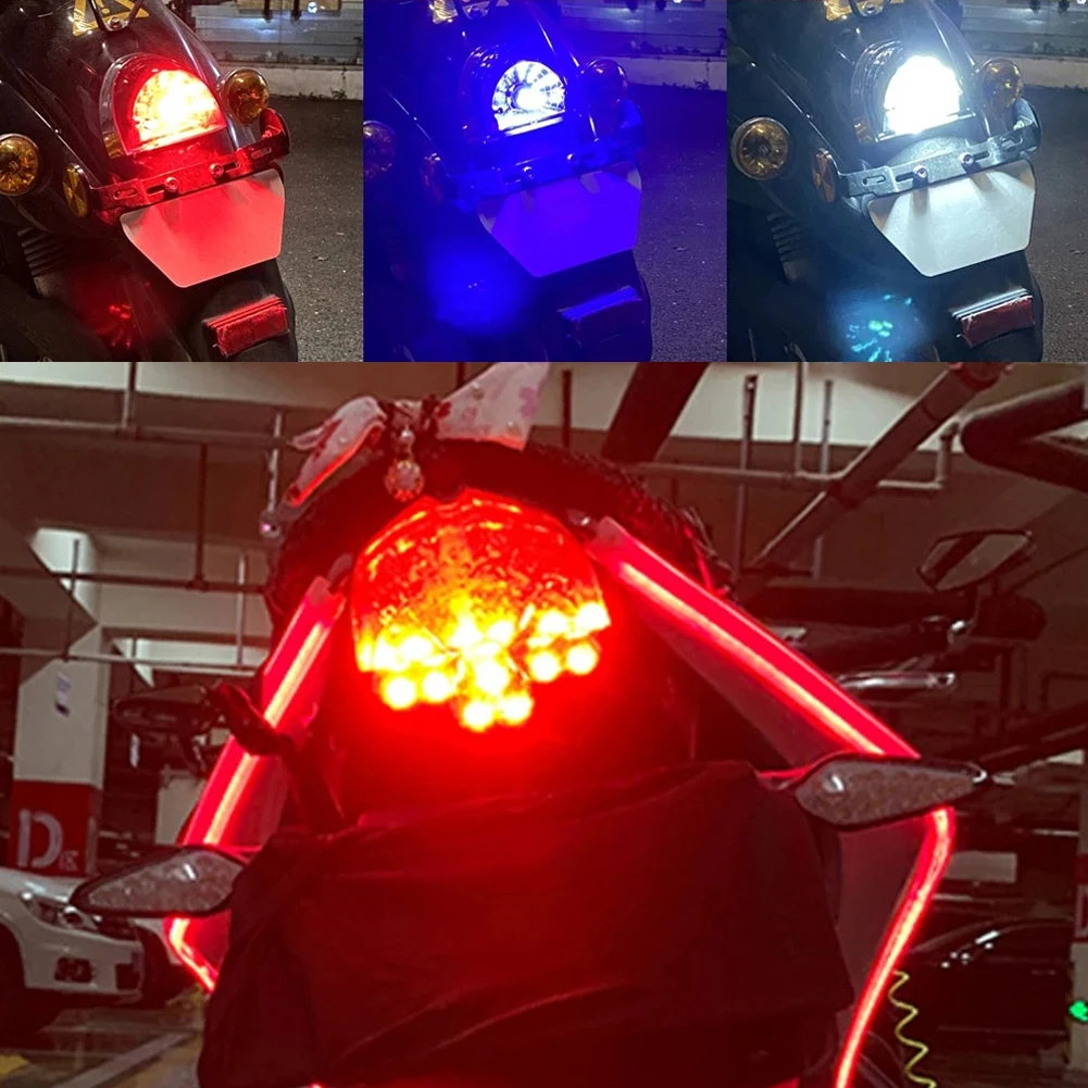 Motorcycle 1157 LED Brake Light BAY15D LED 64SMD DRL Water Flashing Strobe Reversing Parking Lamp Car Turn Signal Tail Lamp