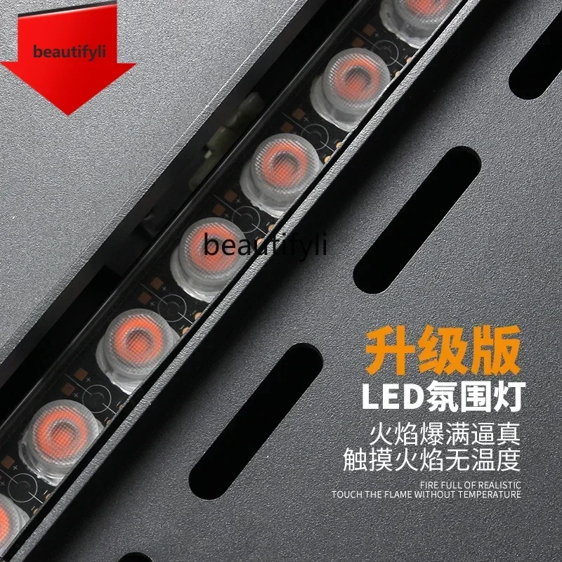new 3D Atomization Fireplace European-Style Home Embedded Background Wall Simulation Flame Electronic Atomization Fireplace Core