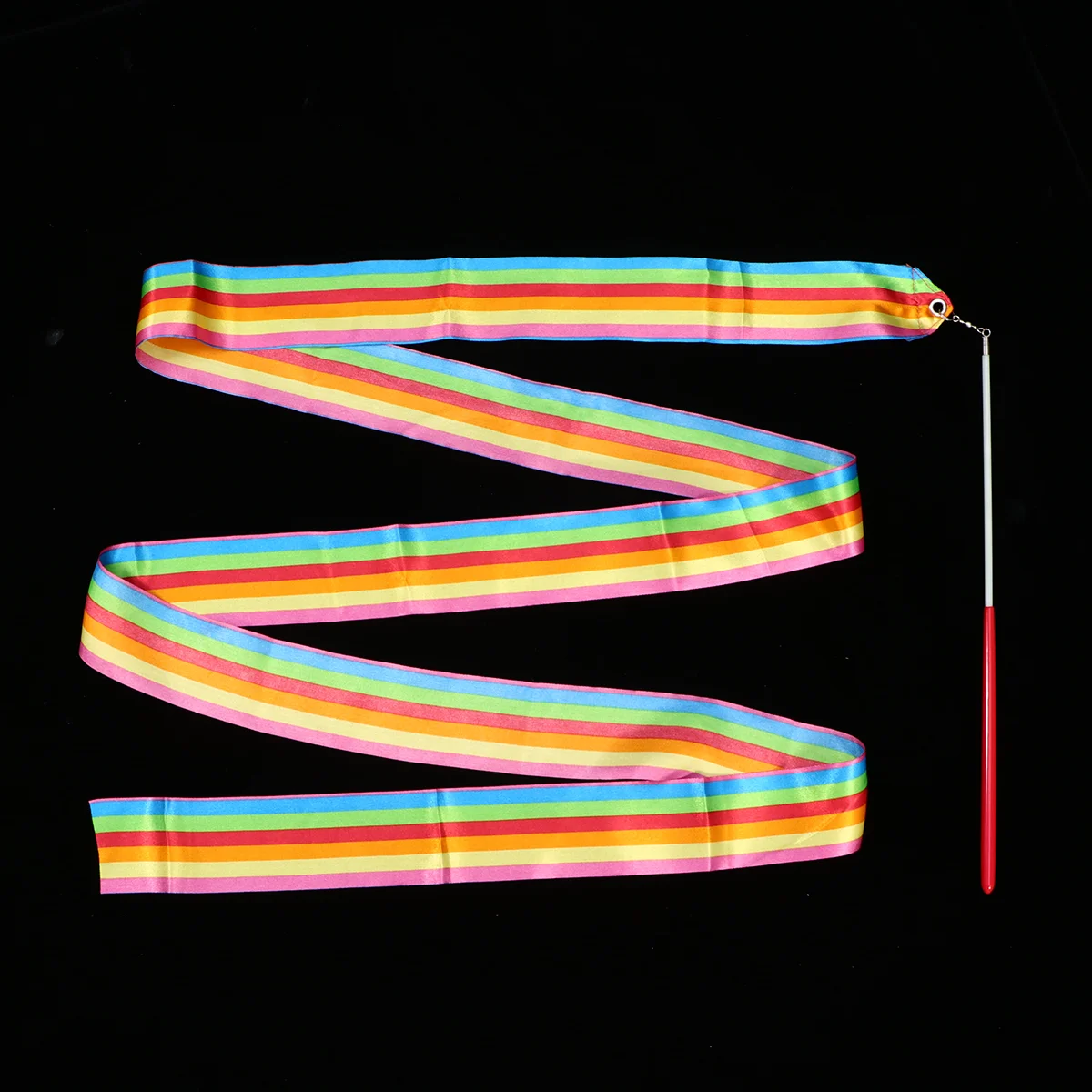 

12pcs 2 Meters Rhythmic Gymnastics Ribbon with Stick Children Dancing Streamers Riband Rod for Gymnastics