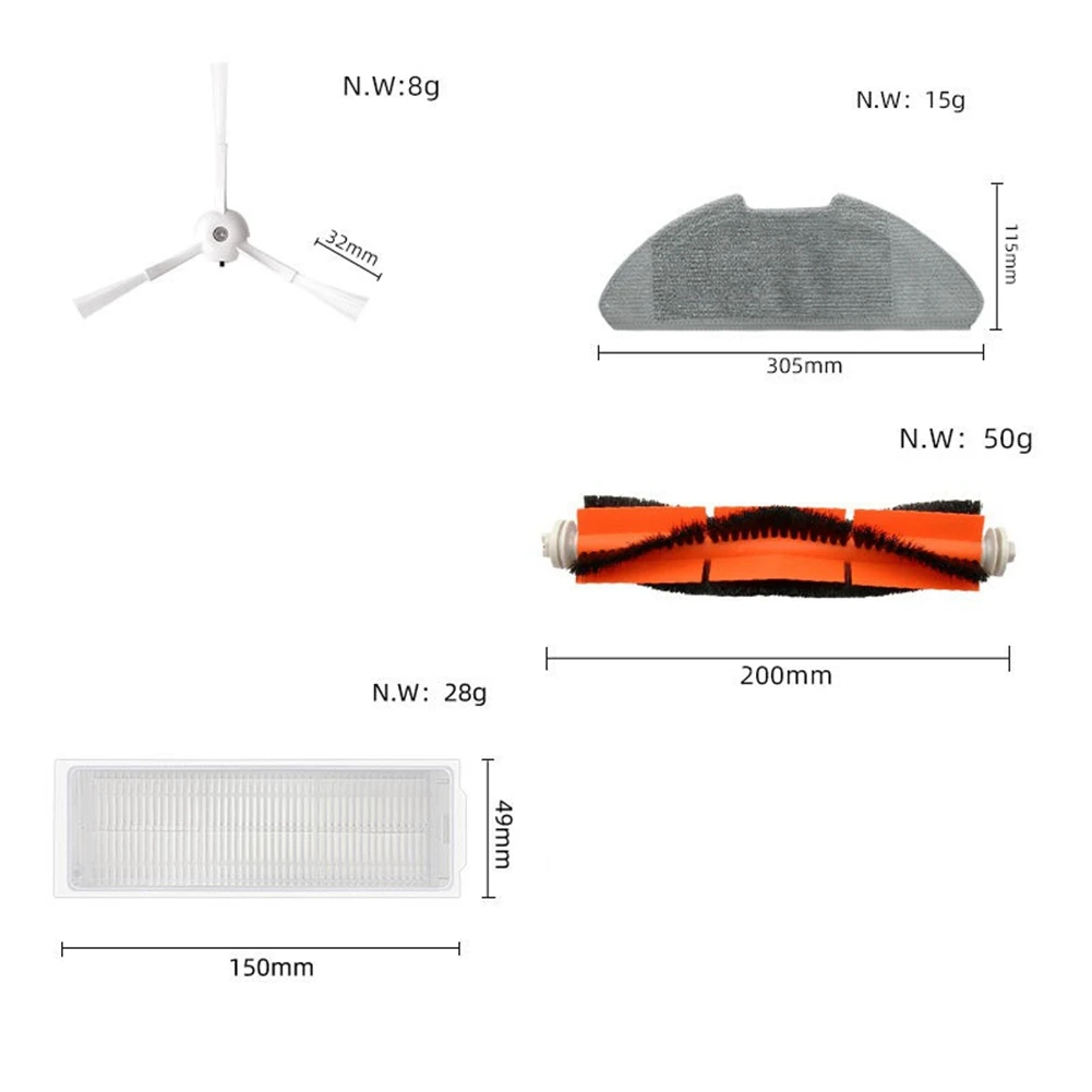 Le nouveau filtre Hepa pour Robot aspirateur-vadrouille 2 Pro MJST1SHW vadrouille tissu brosse latérale principale accessoires d'aspirateur