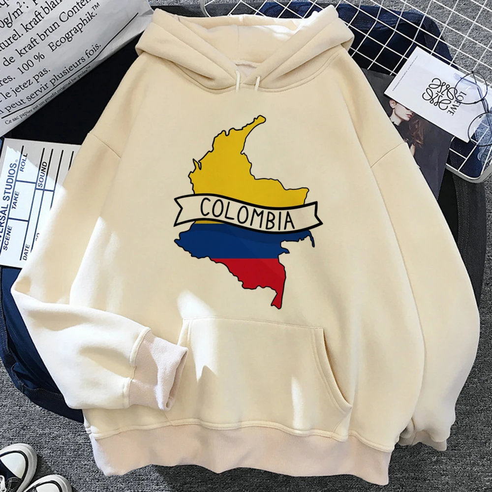 Colombia hoodies women vintage anime harajuku streetwear sweater sweatshirts female japanese pulls