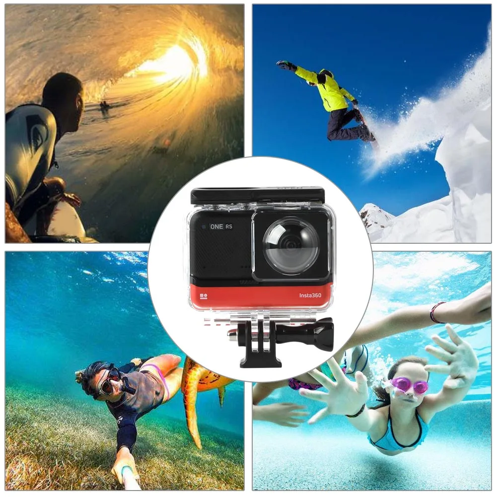 60m Diving Case For Insta360 ONE RS Waterproof case For Insta 360 4K Boost Lens Waterproof Box Protective Shell Cover Accessory