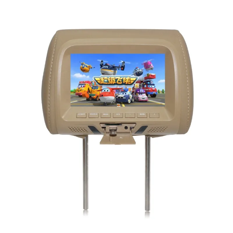 7 Inch Car Headrest Monitor Rear Seat Entertainment Multimediaa Player USB SD Rear Seat Entertainment Headrest Monitor