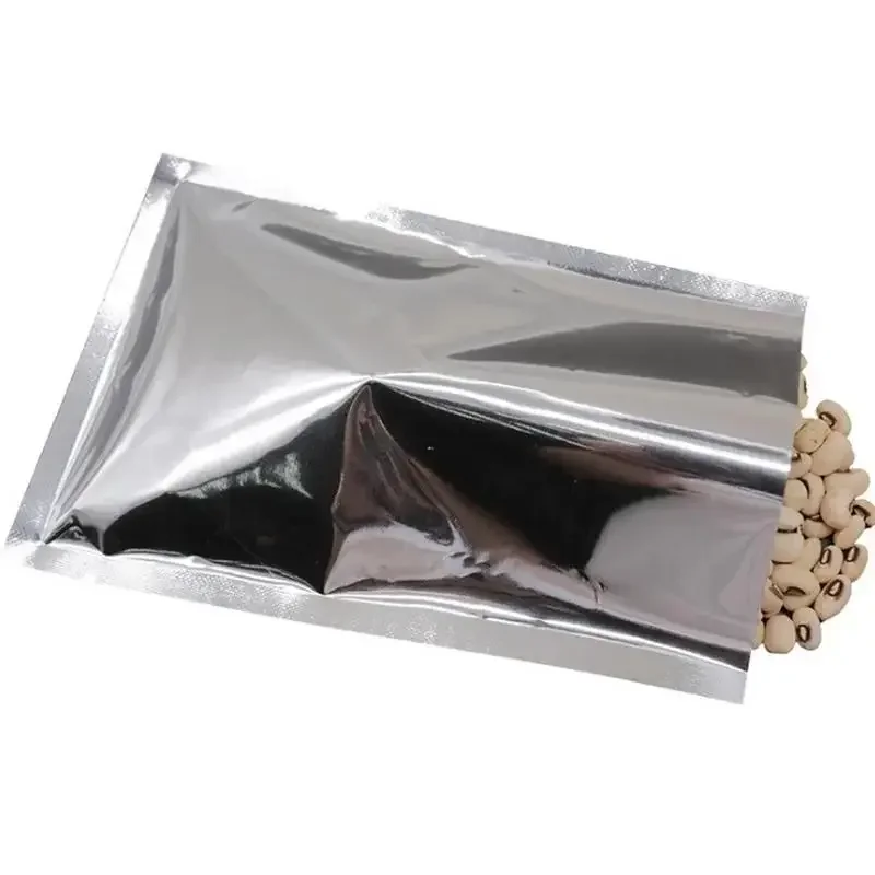 10-200pcs Silver Aluminum Foil Package Bag Storage Bag Open Tops Heat Seal Vacuum Mylar Foil Bags for Spice Powder Storage gallery 4