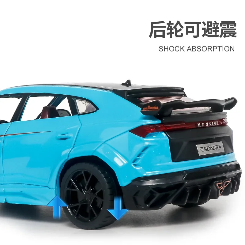 1:24 Lamborghini Urus Suv Gemodificeerde Versie Diecast Metalen Legering Model Auto Geluid Licht Pull Back Collectie Kids Speelgoed Geschenken F571