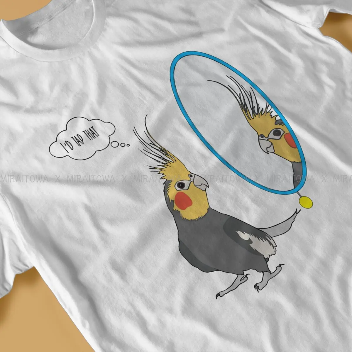 Animal Parrots Cockatiel Doodle It is Me  Tshirt Graphic Men Tops Vintage Fashion Tees Short Sleeve Cotton Harajuku T Shirt