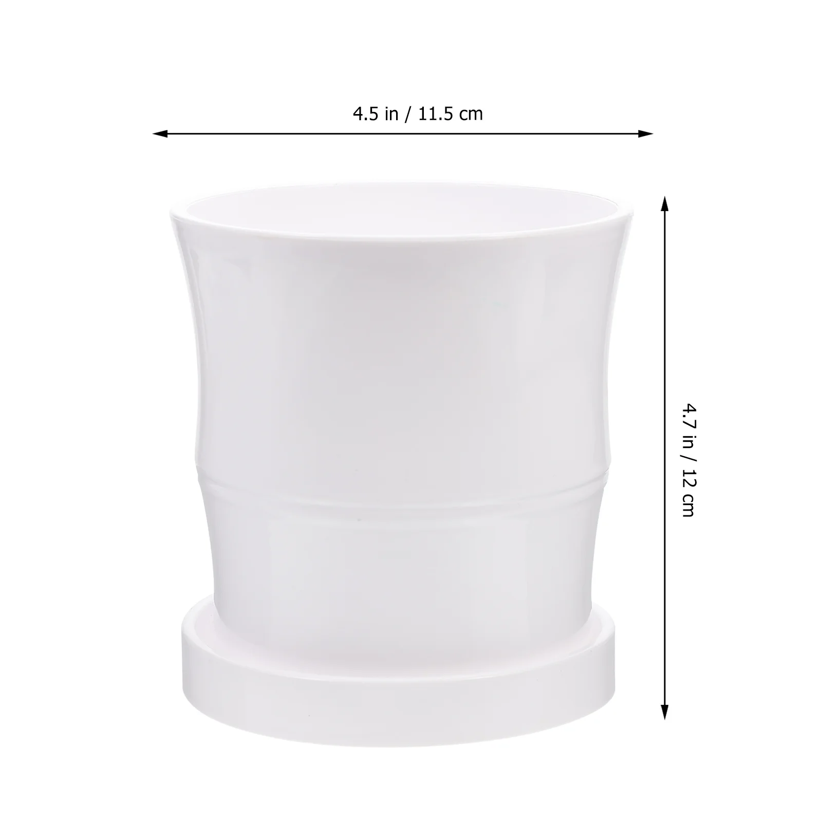 

3Sets Bamboo Pattern Plant Pots Plastic Indoor Flower Pots Drainage Holes Small Succulent Holders for Garden Office