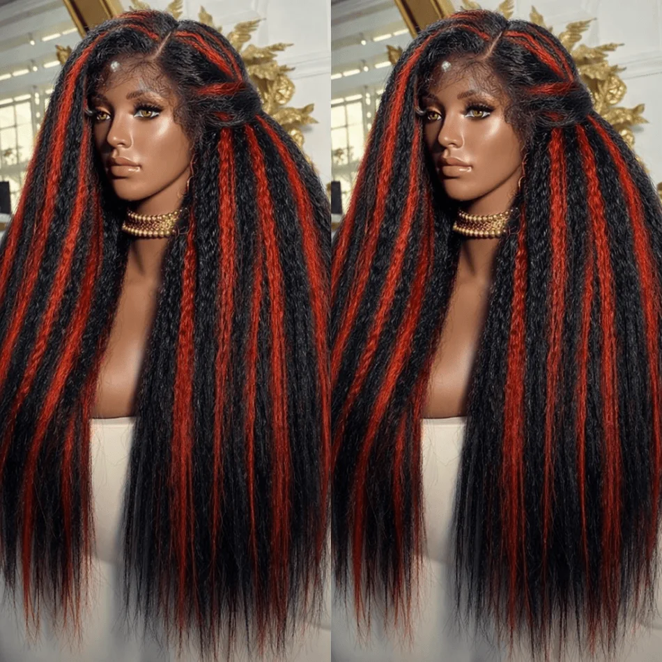 

Кудрявый прямой 13x4 HD кружевной фронтальный бразильский парик из натуральных волос 1B/99J бордовый мелированный предварительно вырезанный кружевной бесклеевой парик для женщин