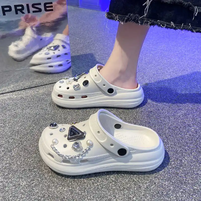 

Slip-resistant Ete Womens White Sandals Ladies Quality Sneakers Shoes Summer Slipper Sport Design Tenia Wide Fit Luxe 2025g