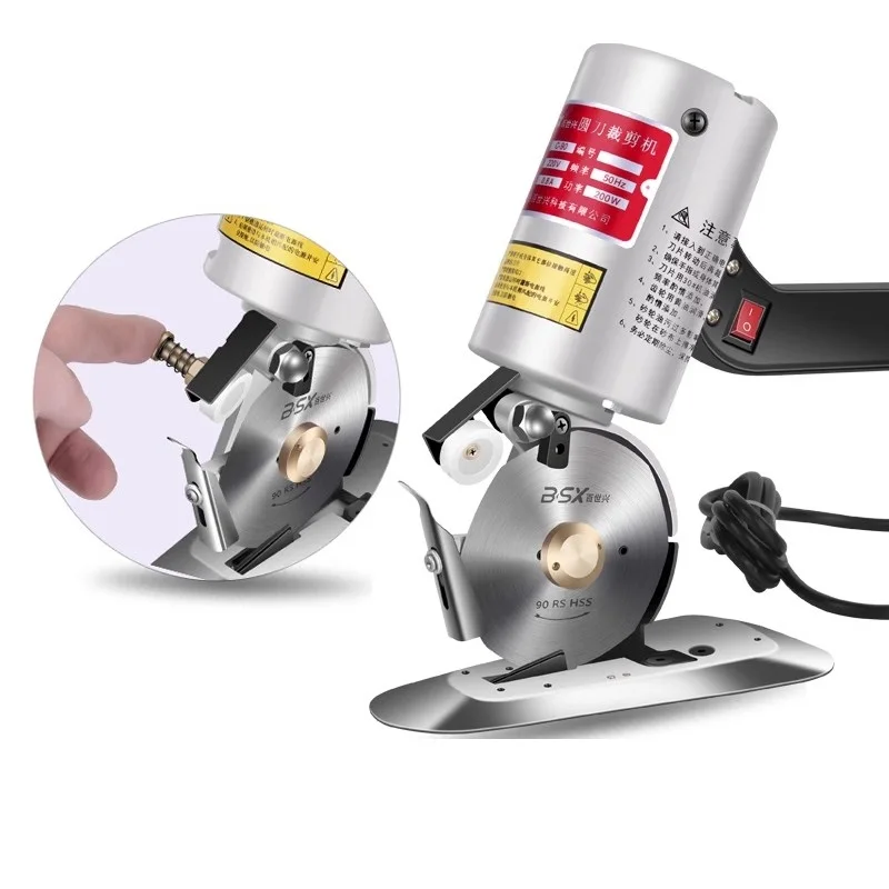 Electric Round Knife Handheld Cutting Machine Clothing Electric Scissors 90 Leather Fabric Paper Handheld Cutting Machine