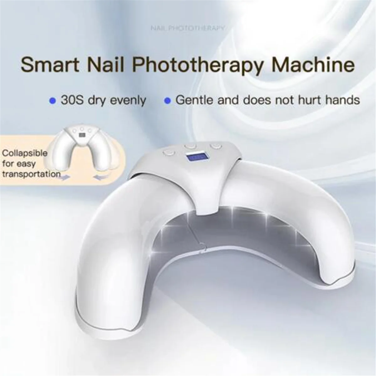 Nail Baking Lamp, Purple Light Rapid Repair Device, Nail Phototherapy Machine, Hand Nail and Toenail Repair