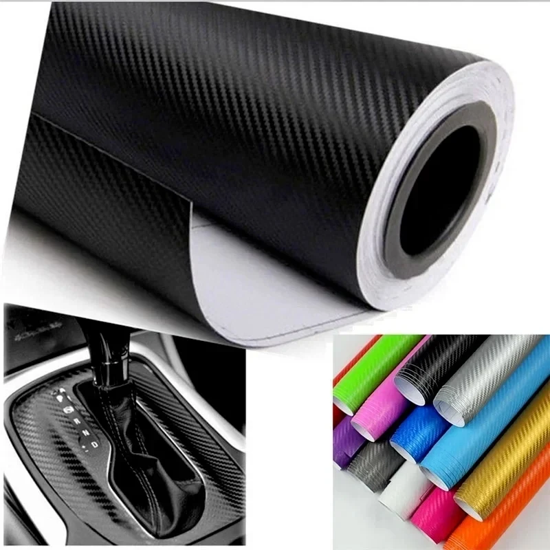 15x127cm Car 3D Carbon Fiber Roll Film Stickers DIY Vinyl Film Auto Interior Styling Carbon Fiber Decorative Decals