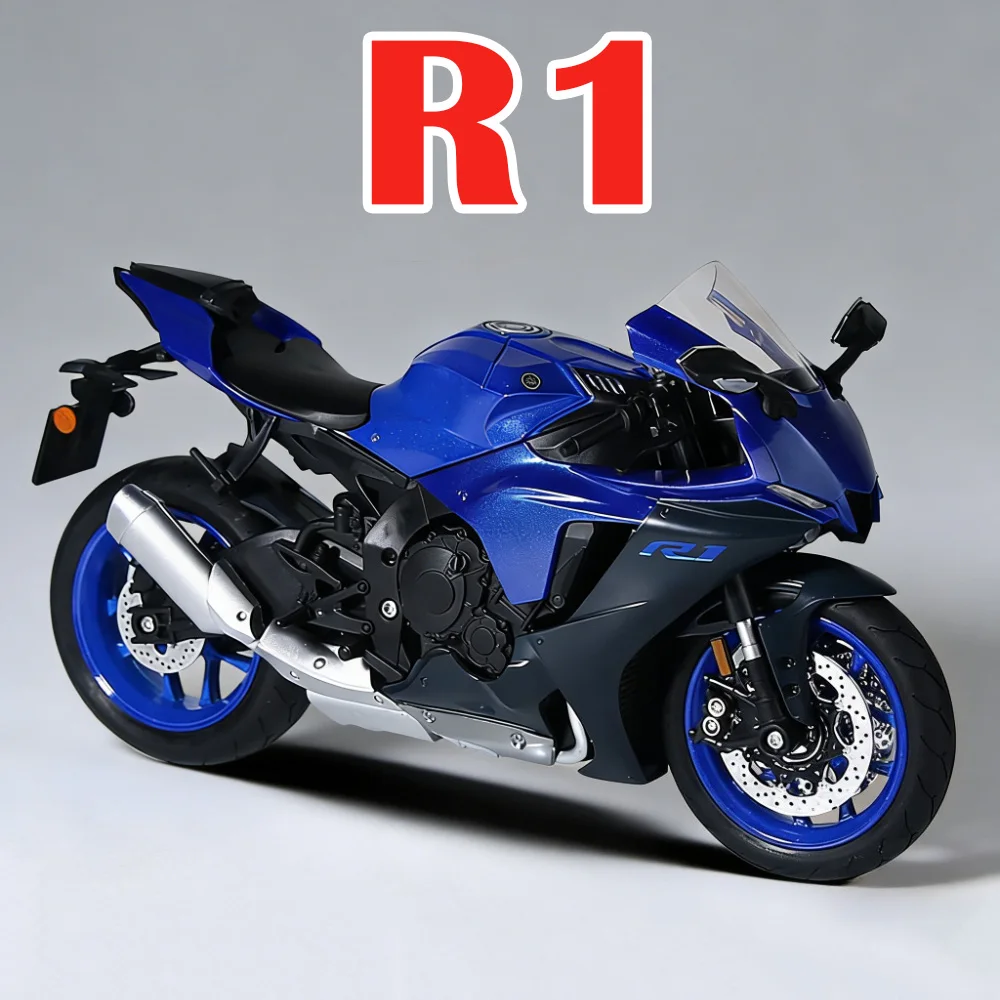 

1:12 масштаб R1 R3 миниатюрный мотоцикл литой под давлением сплав игрушки модель автомобиля с легкой амортизацией Motorbick детский рождественский подарок