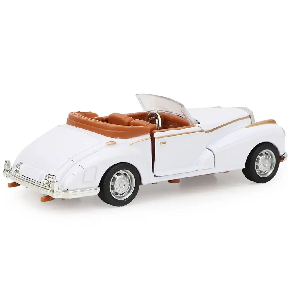New 1:36 Mini Stimulation Alloy Classic Car Alloy Pull Back Retro Convertible Car Model Door Open Car Toy Home Desktop Decor