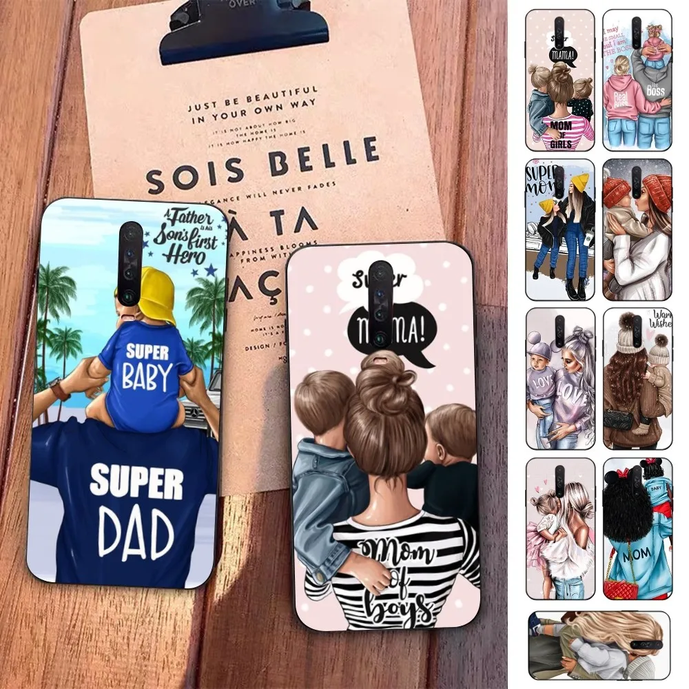 

Fashion Super Mama Mom Dad Phone Case For Redmi 5 6 7 8 9 10 plus pro 6 7 8 9 A GO K20 K30 K40 pro plus F3 Fundas