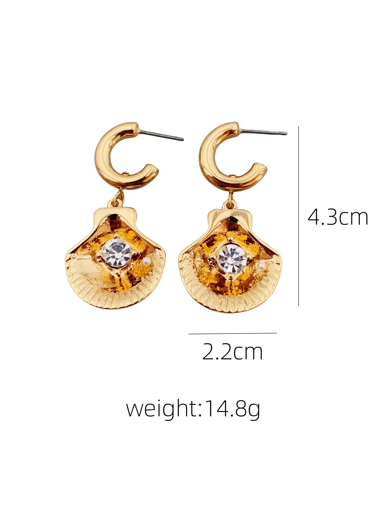 Stylish Ocean-themed Zinc Alloy Seashell Stud Earrings , Perfect for Women's Travel and Daily Wear earings for women image 6