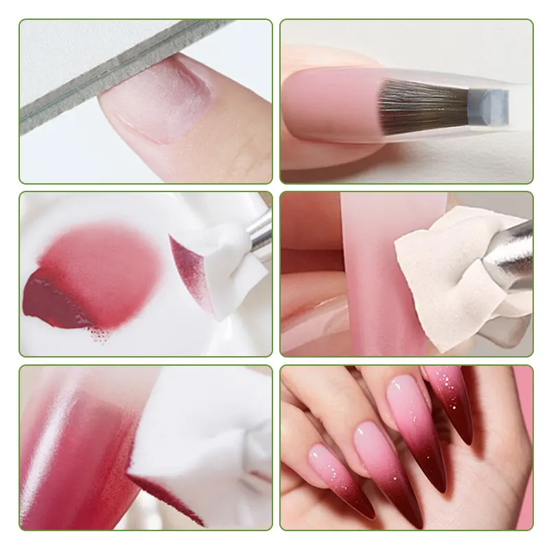 1/100/101 Pcs Square Nail Art Sponge Set Gradient Nail Brushes Gel Polish DIY Design Nail Sponge Grab Pen Manicure Supplies Tool image 3