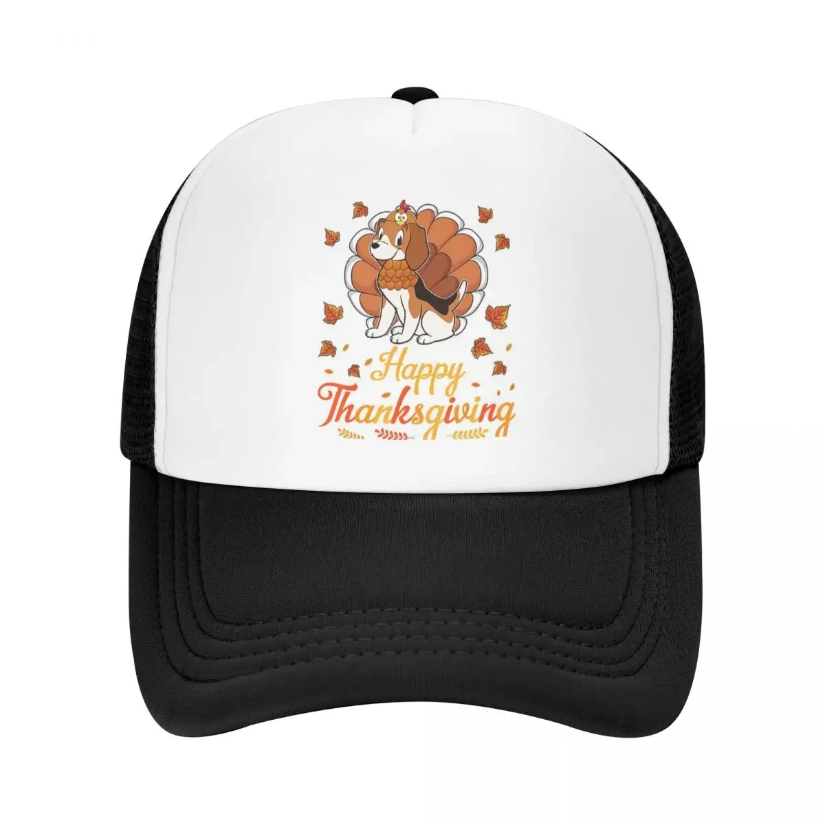 Turkey Beagle Dog Happy Halloween Thanksgiving Day Cap Mesh Baseball Caps Adjustable Hat Hip Hop Summer Unisex Baseball Hats