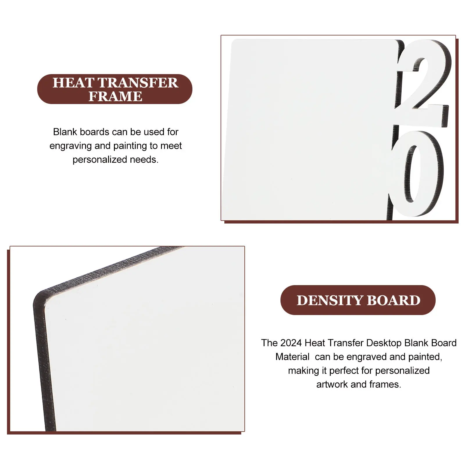 2024 Heat Transfer Desktop Blank Sublimation Photo Frame Multi-Functional DIY Painting Frame Sublimation Picture Board Table