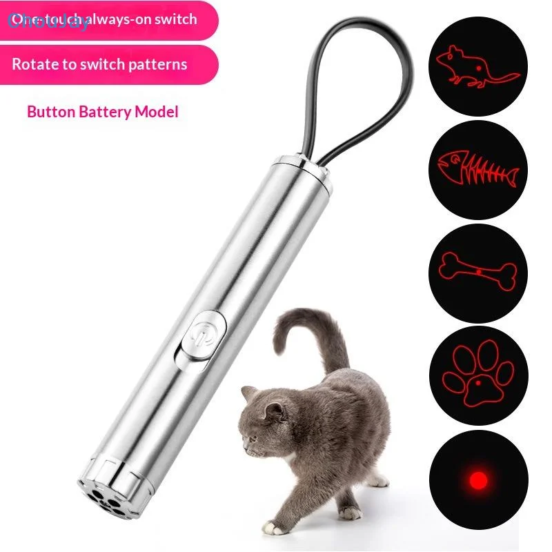 Multi-pattern Laser Cat Teaser Pen Pet Toy with Infrared Always-on Switch