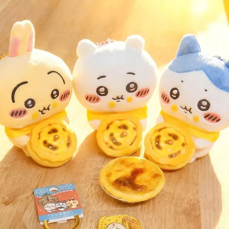 

Аниме Chiikawa Hachiware Usagi, супер милые Ins Egg Tarts, плюшевая кукла, кулон, милый детский подарок для пары, мультфильм Kawaii, новинка 2023 года
