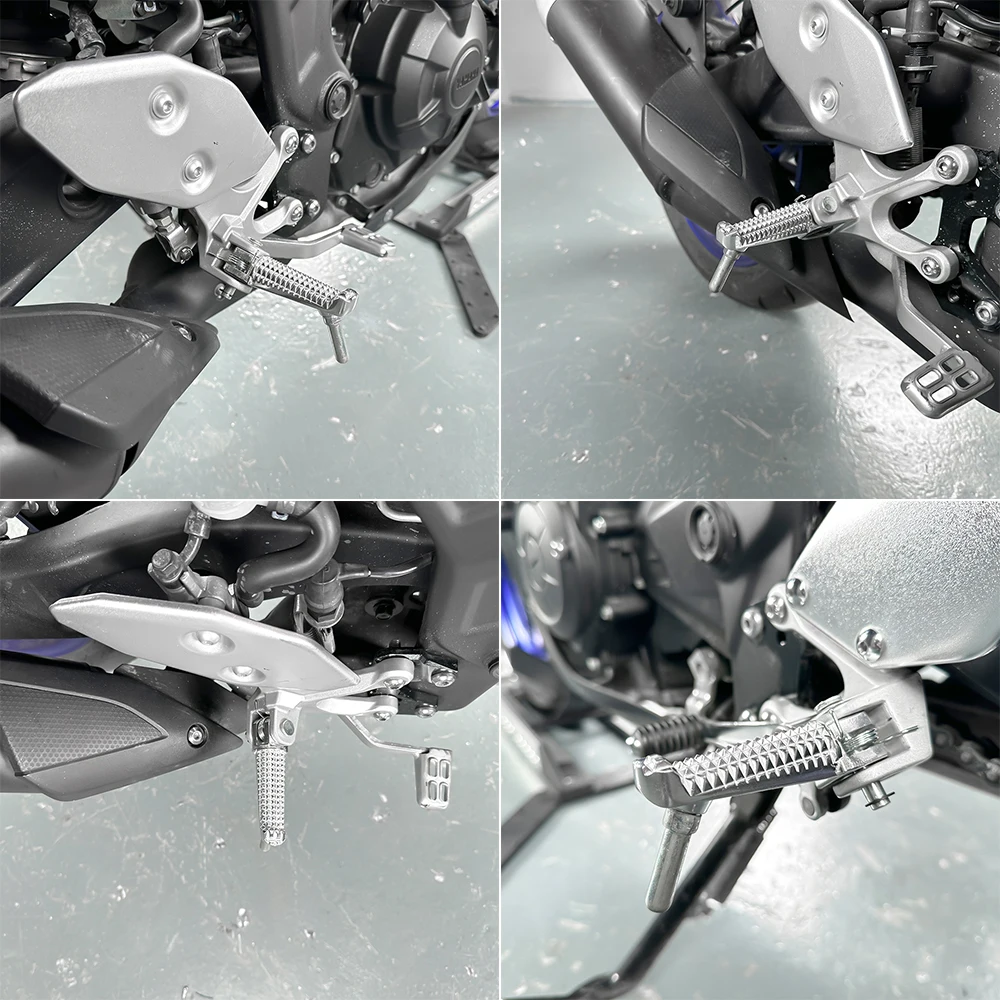 Front Footrest Foot Peg For YAMAHA YZF R125 R25 R3 MT125 MT25 MT03 MT09 FZ09 MT10 MT07 FZ6 XJ6 Motorcycle Rider Foot Rests Pedal