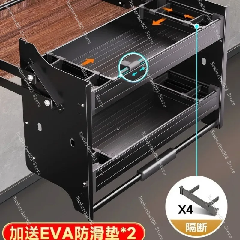 Kitchen Top Cabinet, Hanging Cabinet, Lift Basket, Drop-down Cabinet, Snack Seasoning Storage, Lift Basket