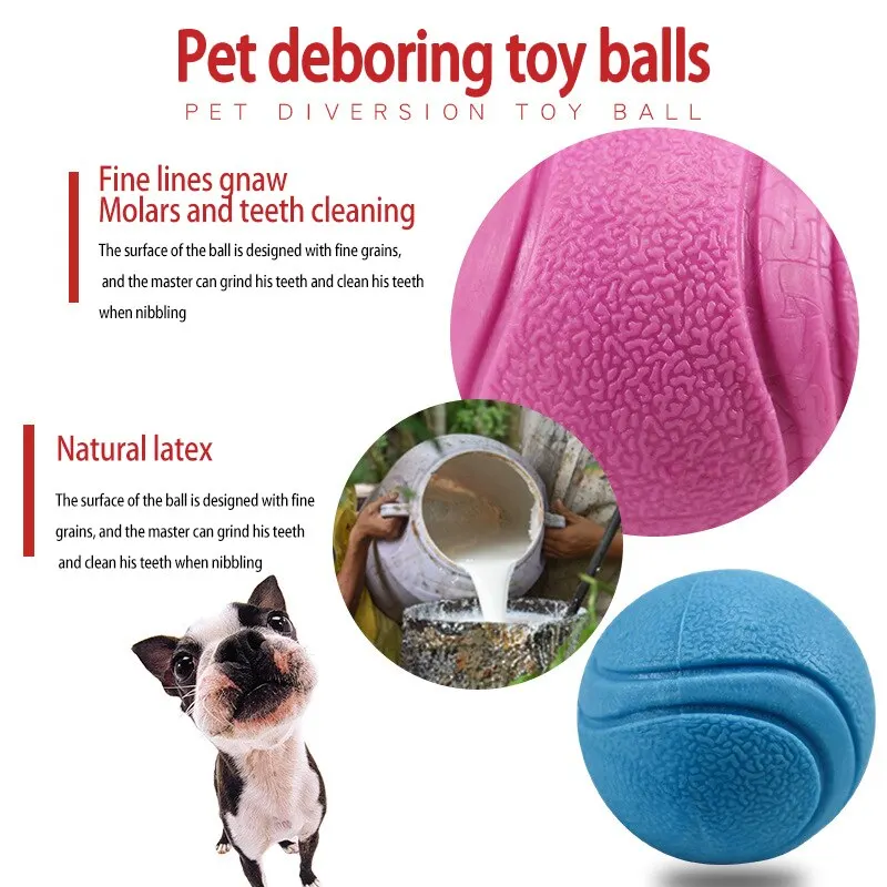 Solid Elastic Ball Toy Training Teddy Golden Retriever Chewing Ball Medium and Large Dog Chewing Resistant Molar Pet Toy Ball