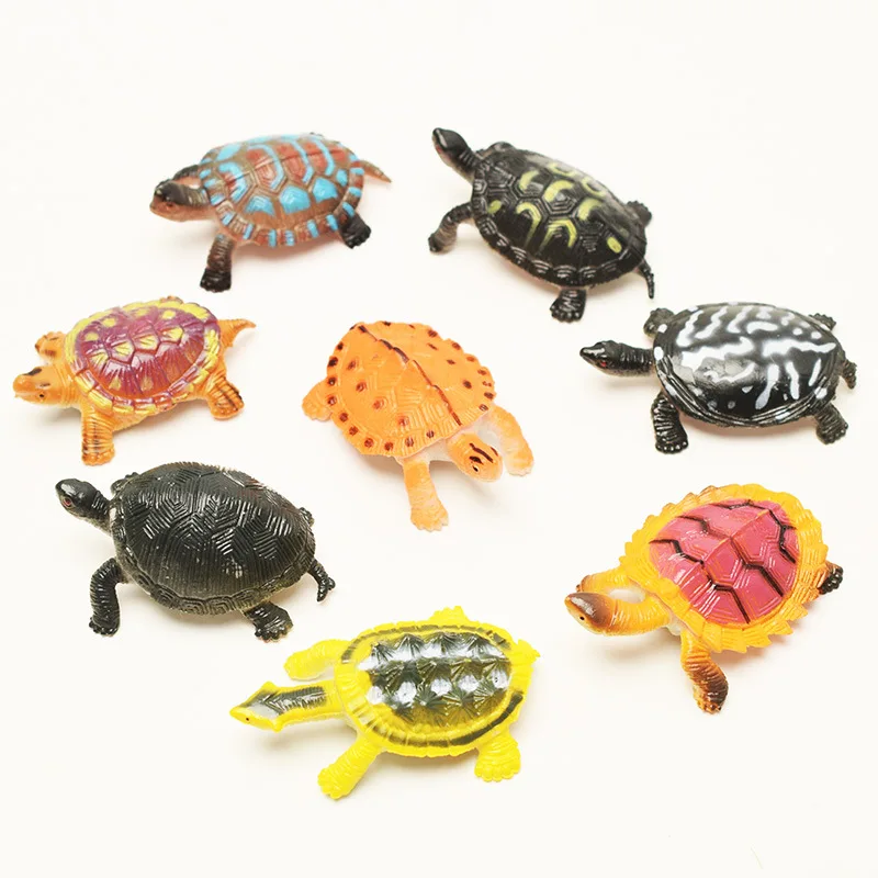 8pcs/Set Different Mini Animal Classic Crab Model Toy Simulation Turtle Frog Models for Kids Cute Cartoon Figures Toys