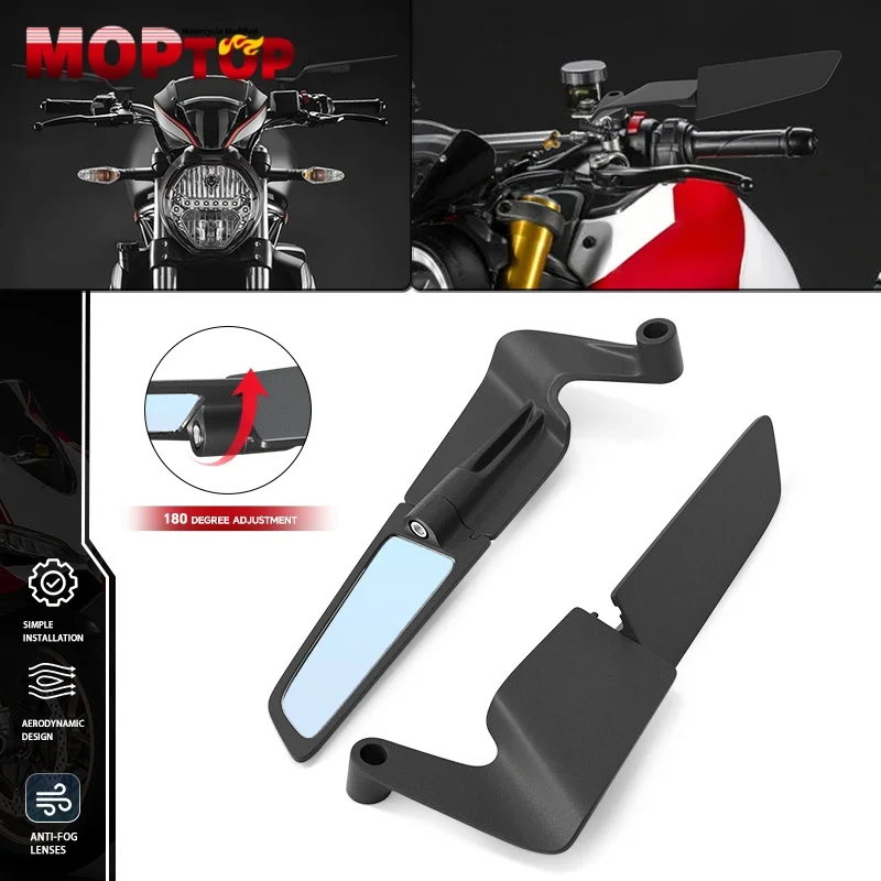

Newlest Modified Adjustable Rearview Mirrors For SV650 GSXS750 ABS GSX-S 950 Motorcycle Rotating Side Wind Wing Rear View Mirror