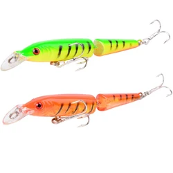 105mm 9g 2 Sections Minnow Lure Swimbait Jointed Sinking Fishing Lure Diving Multi Jointed Bait for Trout Bass Pike