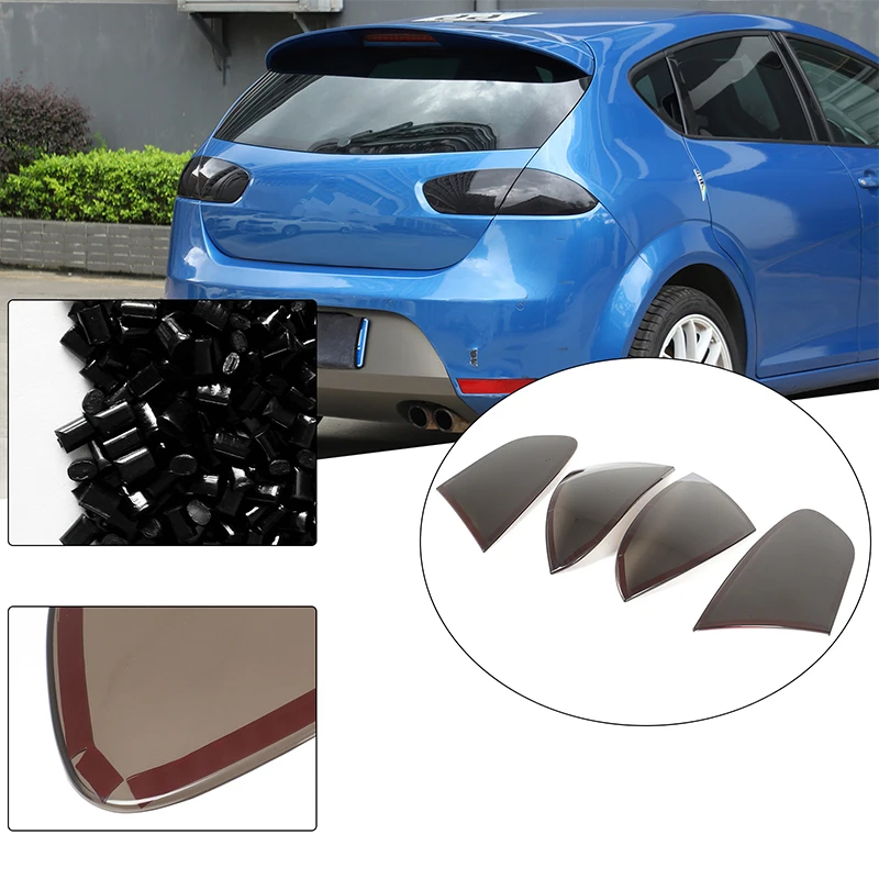 

Smoked Transparent Gray ABS Tail Light Cover 4PCS For Seat Leon 2008-2012 Exterior Styling Parts