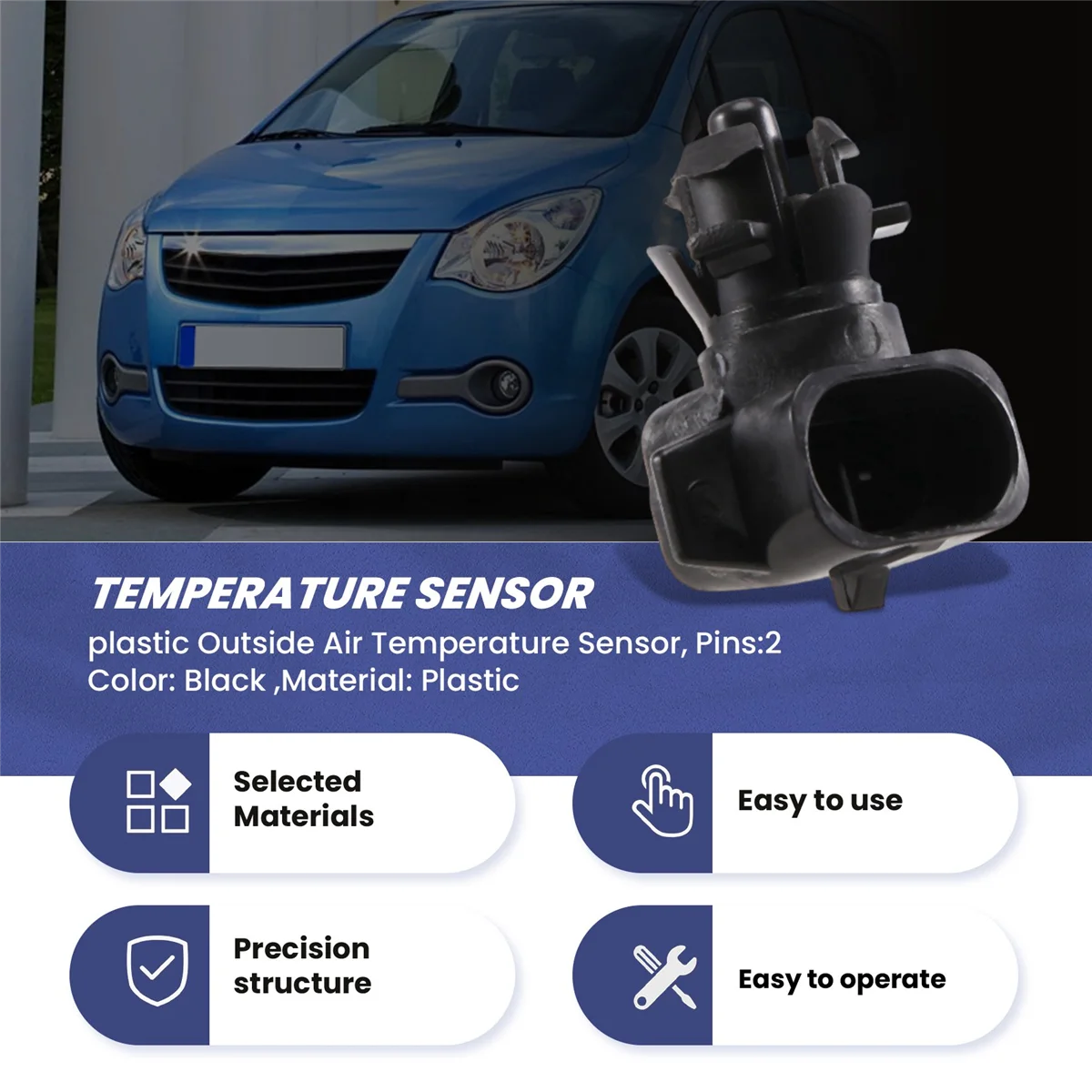 Per Vauxhall Corsa Astra Vectra Zafira Sensore temperatura aria esterna - 9152245   SQ