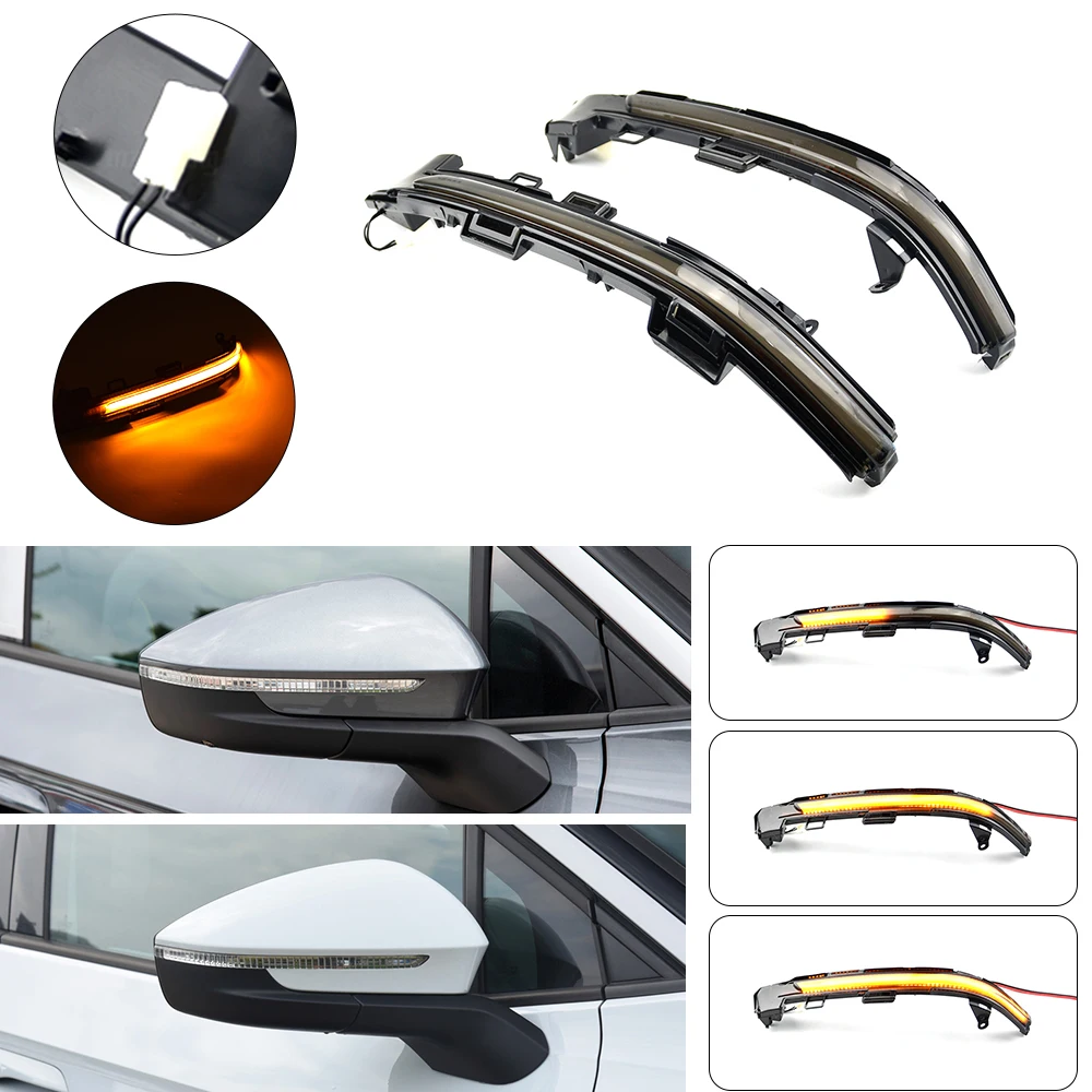 

Dynamic Turn Signal Rearview Mirror Indicator Blinker Light For VW ID4 ID.4 E21 2020 2021 2022 2023