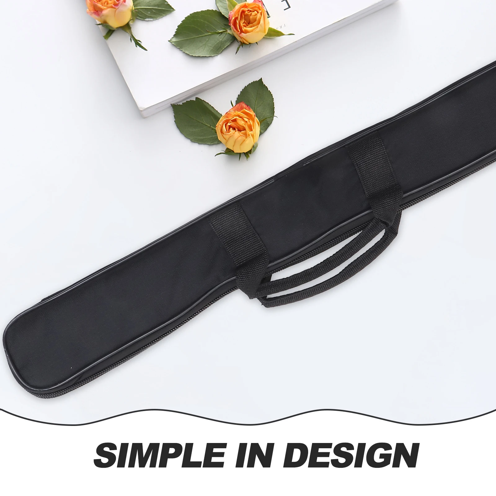 

2 Professional Dizi Bags Thickened Sponge Black Waterproof Portable Flute Cases Storage Organizers Musical Accessories
