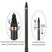 For Insta360 X2 X3 Camera Stick Tripod For GoPro DJI Panoramic Selfie Stick Metal Invisible Extended Edition Scalable Monopod