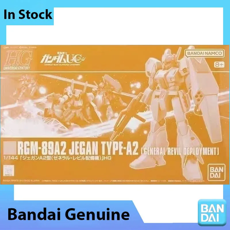 Bandai Genuine Gundam Model Kit HG 1/144 RGM-89A2 Jegan Type-A2 General Revil Deployment Anime Action Figure Collection Model