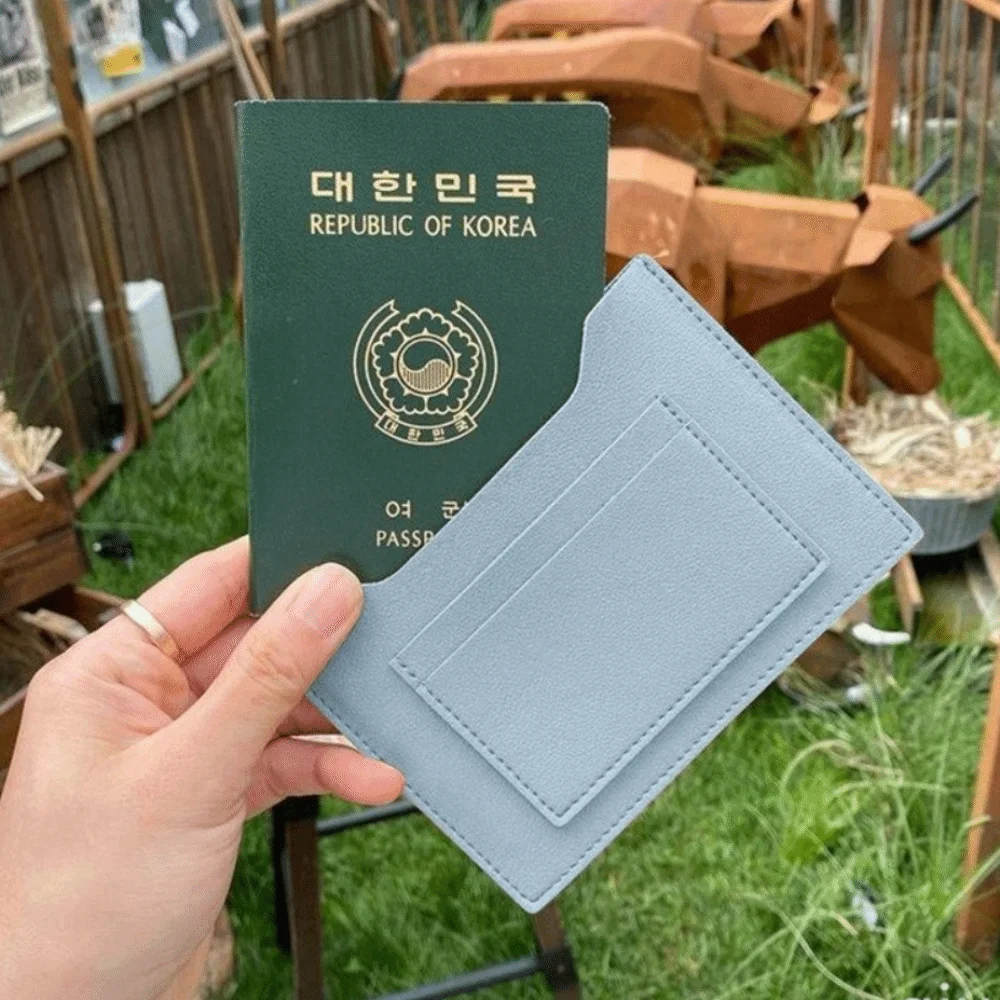الإبداعية بلون غطاء جواز السفر طائرة تسجيل الدخول بو الجلود حامل البطاقة جواز السفر كليب مجلد التذاكر متعدد الوظائف السفر #1