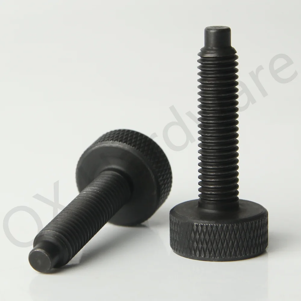 QX119.4 Perno cilindrico con filettatura esterna/Perno di posizionamento del dente esterno/Filettatura esterna con perno in acciaio inossidabile con testa zigrinata