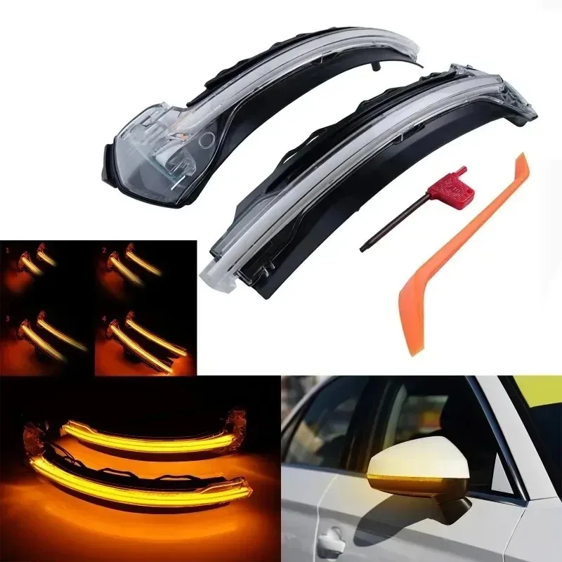 

1 Pair for Wing Mirror Turn Signal Light A3 S3 RS3 8V 2012 Amber Dynamic LED Wing Mirror Tur