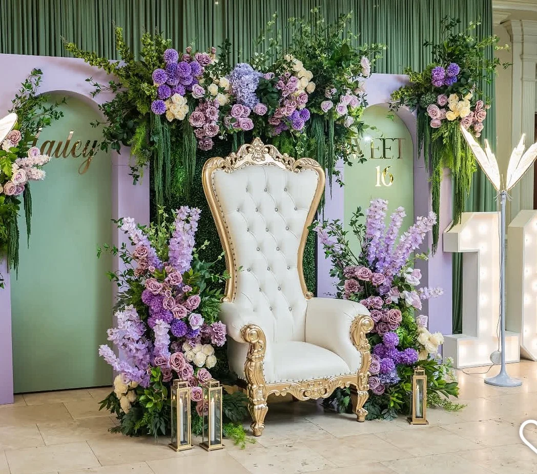 FSDKX  Royal Chairs Luxury Wedding King Throne Gold Hotel Chairs Throne Sofa Wholesale