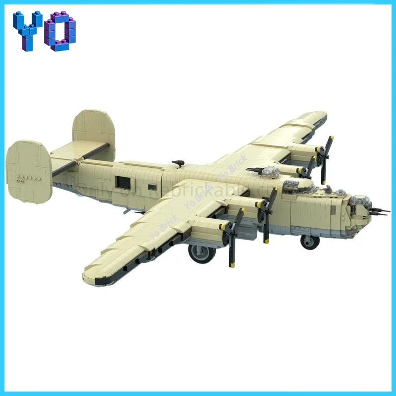Large Heavy Bomber Aircraft MOC Building Blocks 3871PCS Four Engine Military DIY Brick Collectible Decor