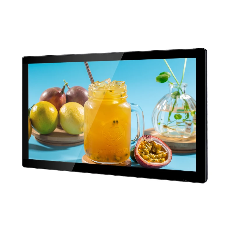 4K Digital Signage screen display large capacity open frame touch screen 21.5 inch interactiveWall-mounted Advertising Machine