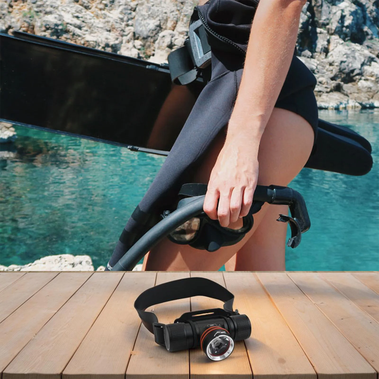 

Фонарик для дайвинга, налобный фонарь для подводного плавания, литиевая батарея 1865O, материал из алюминиевого сплава для профессиональных дайверов