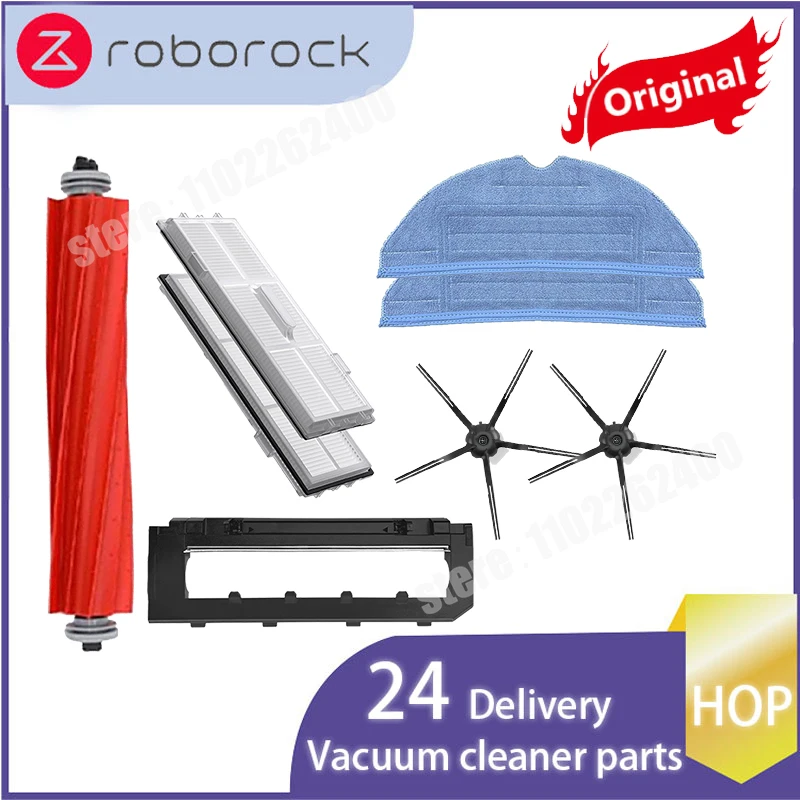 Original Roborock S7/S75/S7Plus Pallet Parts Mop White/Black Side Brush Main Brush/Roll Brush Filter Water Tank Accessorie